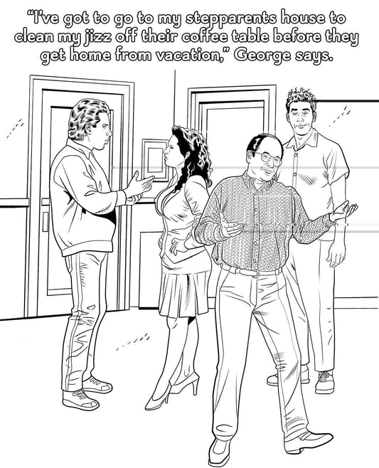 product image,Wood Rocket Sexfeld Parody Coloring Book - SEXYEONE