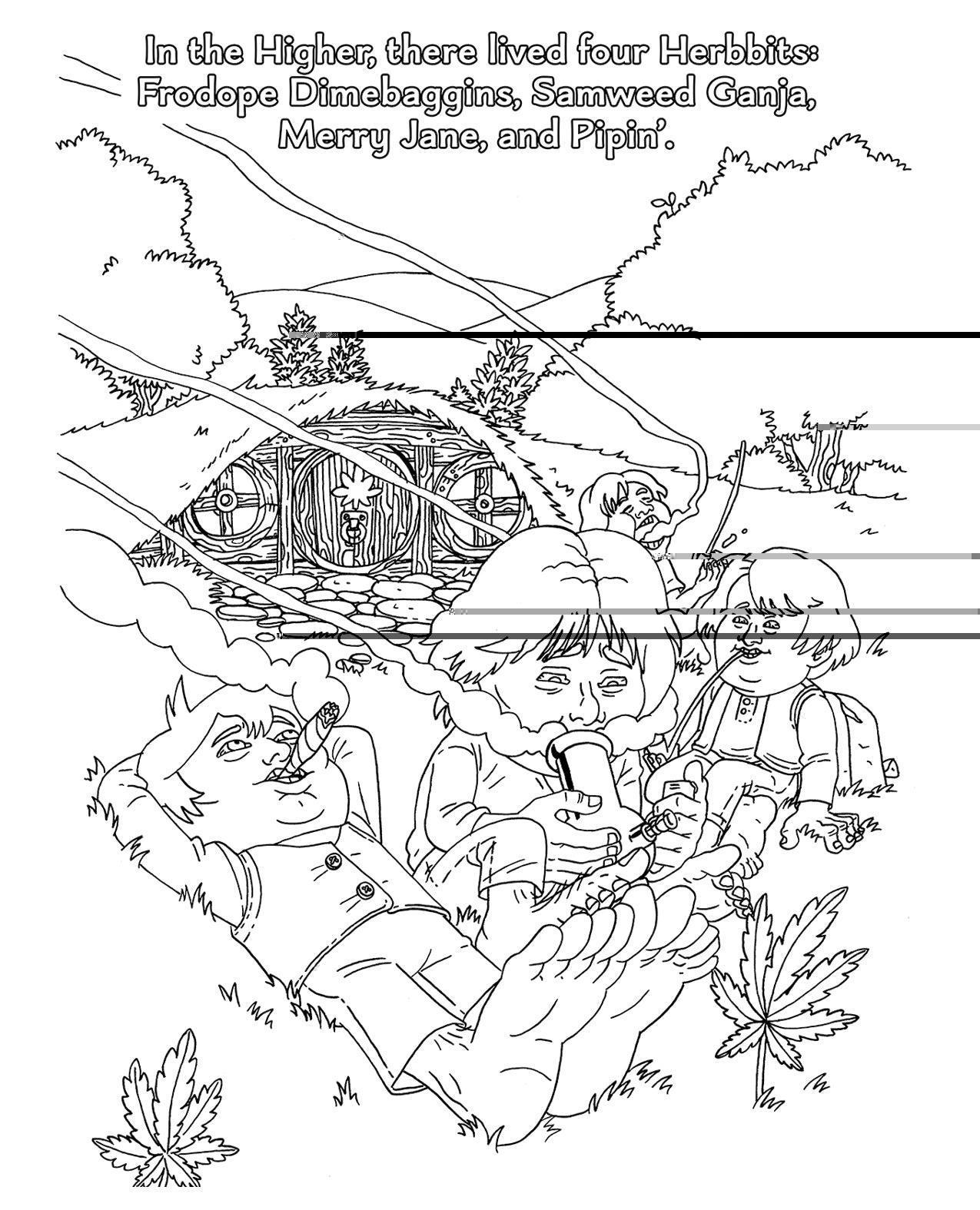 image of product,Wood Rocket The Lord Of The Smoke Rings Coloring Book - SEXYEONE