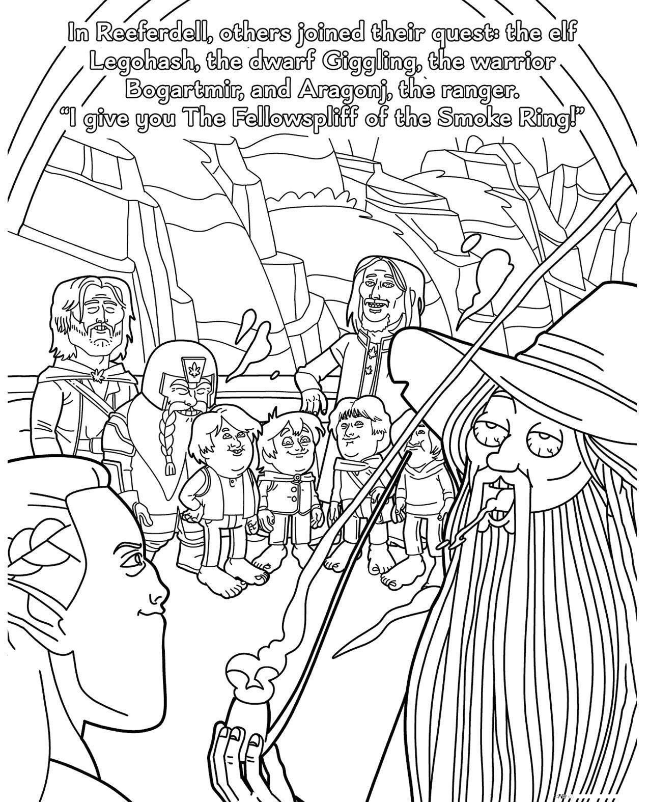 image of product,Wood Rocket The Lord Of The Smoke Rings Coloring Book - SEXYEONE