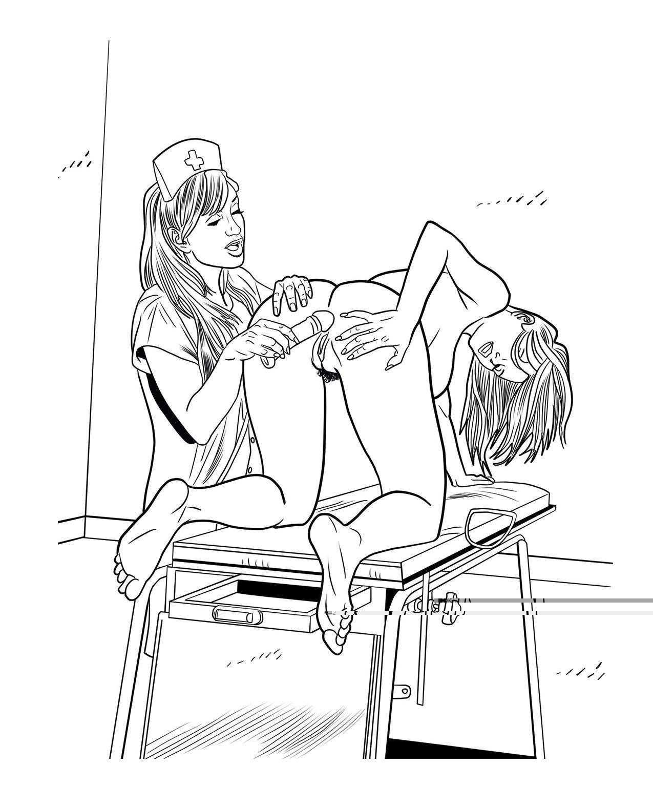 image of product,Wood Rocket Xxx Nurses Coloring Book - SEXYEONE