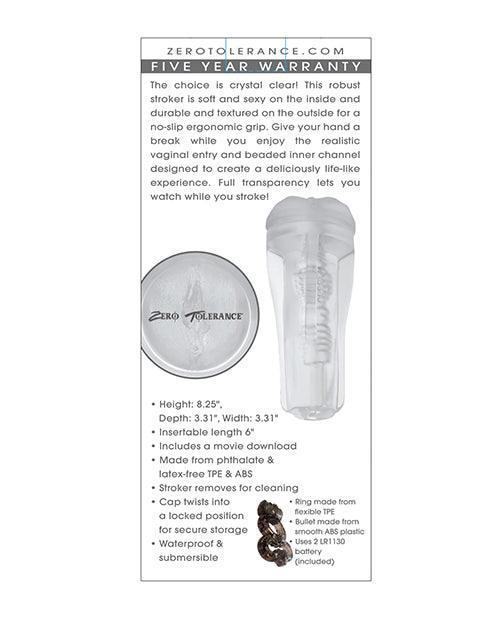 product image,Zero Tolerance The Clear Choice Masturbator - Clear - SEXYEONE