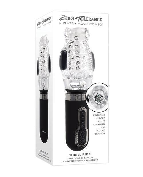product image, Zero Tolerance Thrill Ride Rechargeable Stroker - Black/Clear - SEXYEONE