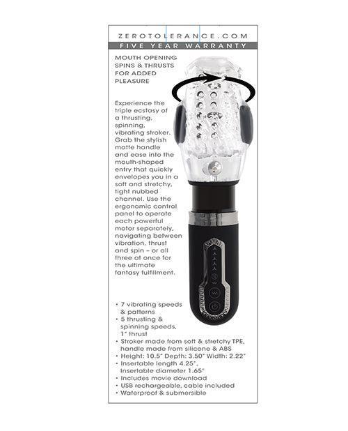 image of product,Zero Tolerance Thrill Ride Rechargeable Stroker - Black/Clear - SEXYEONE