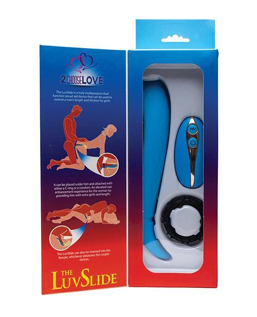 product image,2chooselove The Luvslide Couples Vibrator W-remote - Blue - SEXYEONE