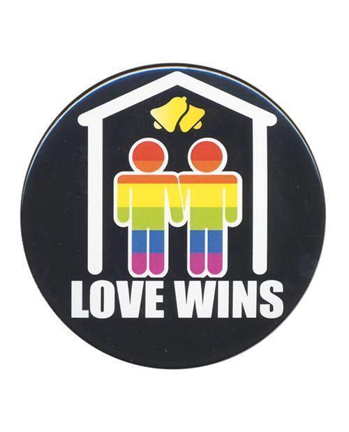 product image, 3" Button Men - Love Wins - SEXYEONE