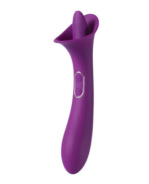 product image, Adele Clit Licking Tongue Vibrator W- G Spot Stimulator - Purple - SEXYEONE