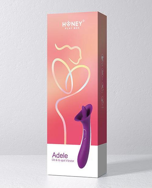 Adele Clit Licking Tongue Vibrator W- G Spot Stimulator - Purple - SEXYEONE