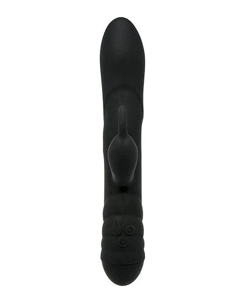 image of product,Adrien Lastic Twister Clitoral Sucker & Vibrating Rabbit - Black - SEXYEONE