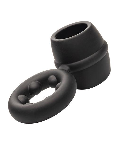 image of product,Alpha Liquid Silicone Dual Magnum Ring - Black - SEXYEONE