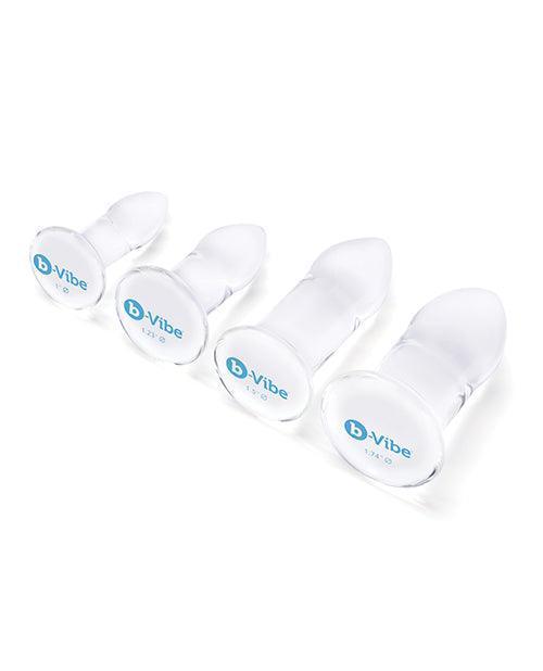 image of product,B-vibe Glass Anal Dilator 4 Pc Set - SEXYEONE