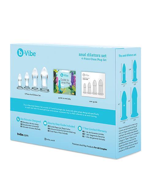 image of product,B-vibe Glass Anal Dilator 4 Pc Set - SEXYEONE