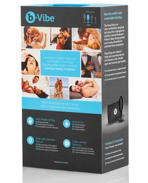 product image,B-vibe Weighted Snug Plug 3 - .180 G - SEXYEONE