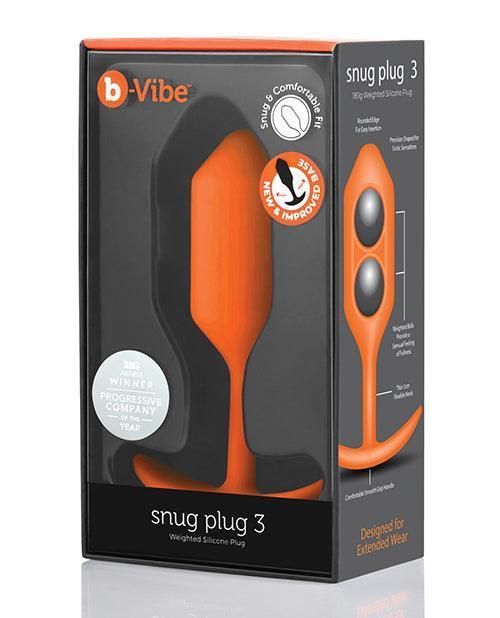 image of product,B-vibe Weighted Snug Plug 3 - 180 G - SEXYEONE