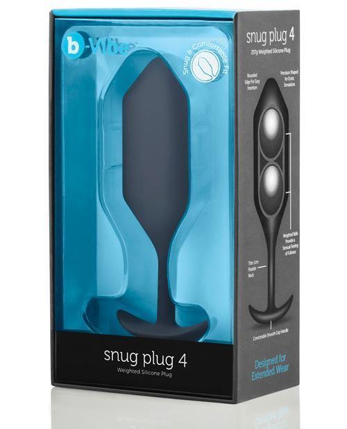 product image, B-vibe Weighted Snug Plug 4 - 257 G Black - {{ SEXYEONE }}