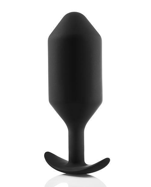 image of product,B-vibe Weighted Snug Plug 6 - 515 G Black - SEXYEONE