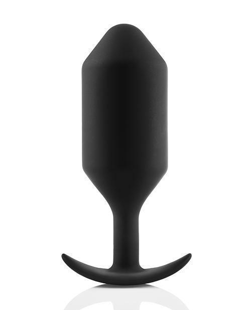 image of product,B-vibe Weighted Snug Plug 6 - 515 G Black - SEXYEONE