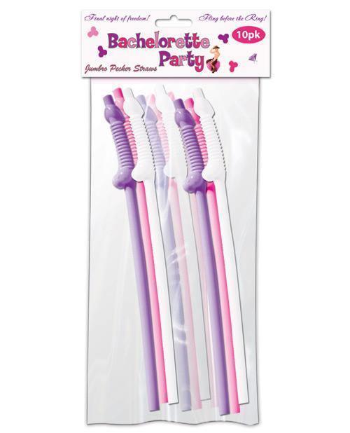 image of product,Bachelorette Party Pecker Sipping Straws -Pack Of 10 - SEXYEONE