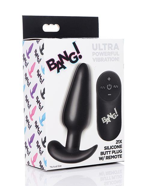 product image, Bang! 21x Vibrating Silicone Butt Plug W/remote - SEXYEONE