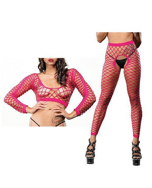 product image, Beverly Hills Naughty Girl Crotchless All Over Mesh Leggings O/s - SEXYEONE