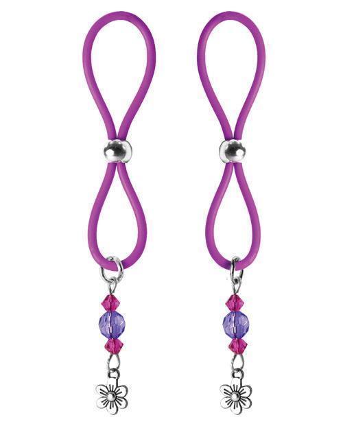 product image, Bijoux De Nip Nipple Halos Flower Charm - Purple - SEXYEONE
