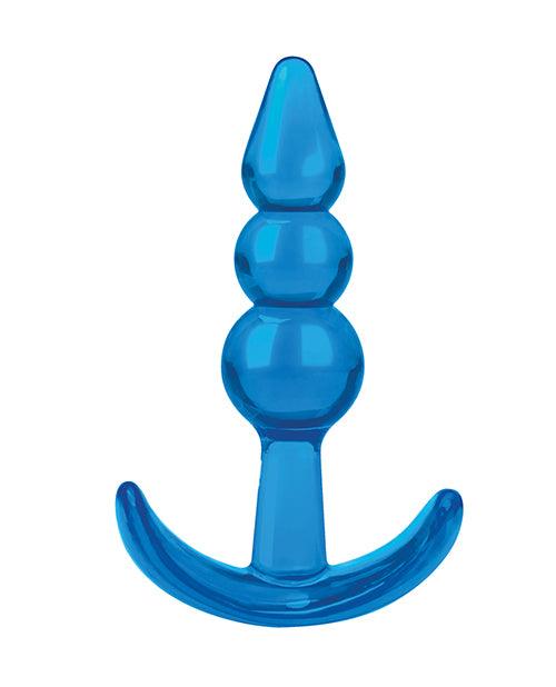 product image,Blue Line C & B 3.75" Beginners Beaded Plug - Jelly Blue - SEXYEONE