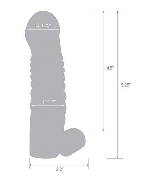 image of product,Blue Line C & B 5.25" Vibrating Penis Enhancing Sleeve Extension - Smoke - SEXYEONE