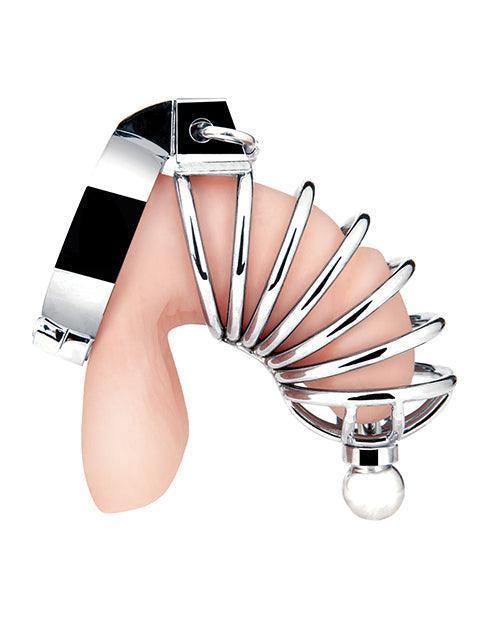 image of product,Blue Line Urethral Play Cage - Silver - SEXYEONE