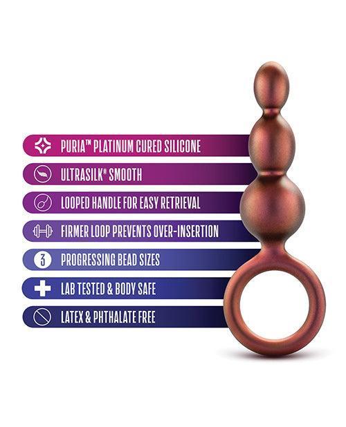 image of product,Blush Anal Adventures Matrix Beaded Loop Plug - Copper - SEXYEONE