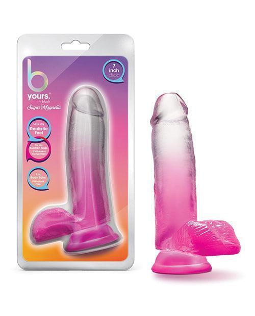 product image, Blush B Yours 7" Sugar Magnolia Dildo - Fuchsia - {{ SEXYEONE }}