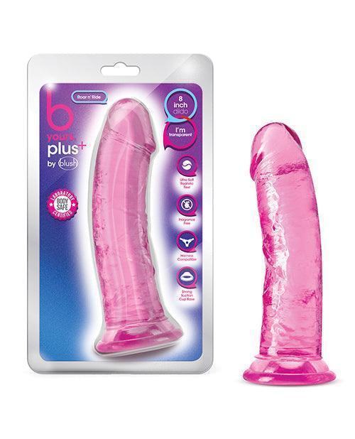 image of product,Blush B Yours Plus 8" Roar N Ride Dildo - {{ SEXYEONE }}