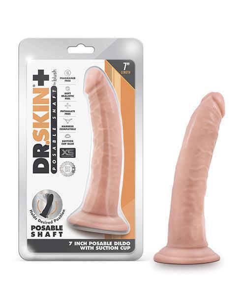 product image, Blush Dr. Skin Plus 7" Posable Dildo - SEXYEONE