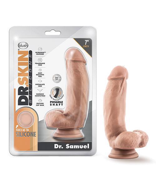 product image, Blush Dr. Skin Silicone Dr. Samuel 7" Dildo W/balls - {{ SEXYEONE }}