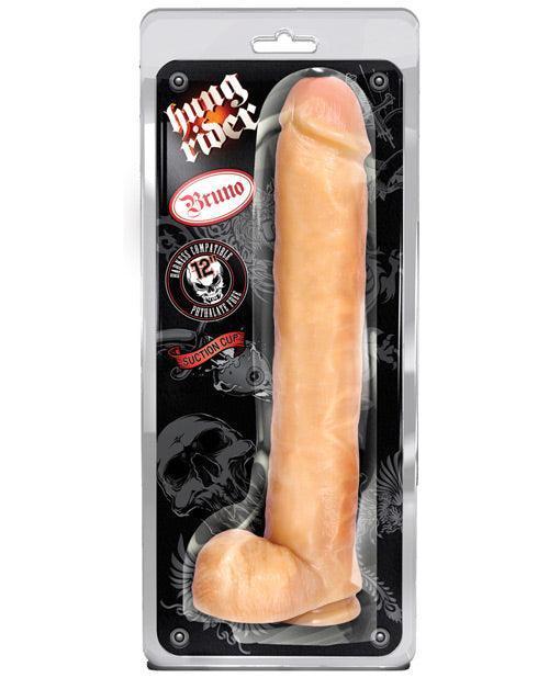 product image, Blush Hung Rider Bruno 12" Dildo W-suction Cup - Flesh - {{ SEXYEONE }}
