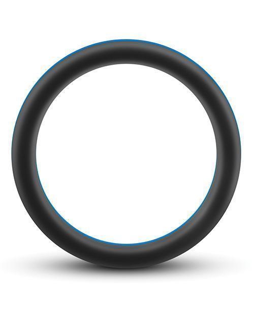 image of product,Blush Performance Silicone Go Pro Cock Ring - Black-blue - SEXYEONE