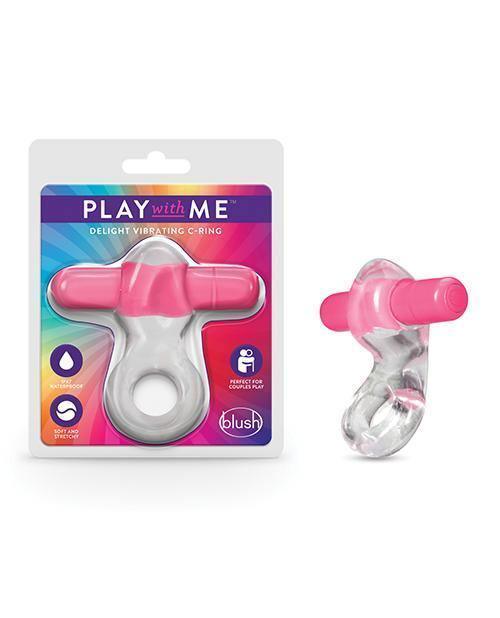 image of product,Blush Play With Me Delight Vibrating C Ring - SEXYEONE