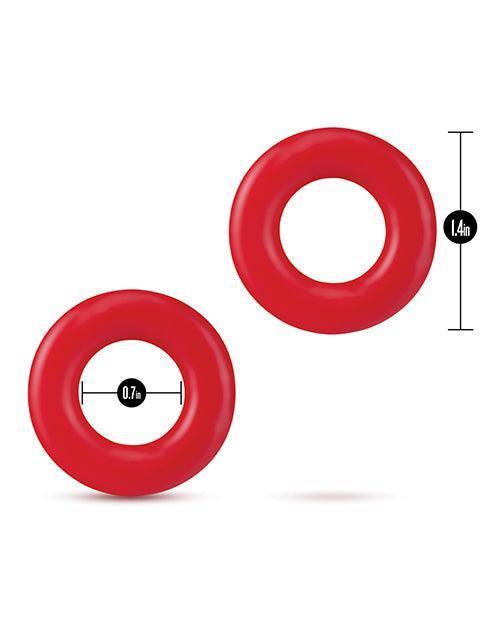image of product,Blush Stay Hard Donut Rings - Red Pack Of 2 - SEXYEONE