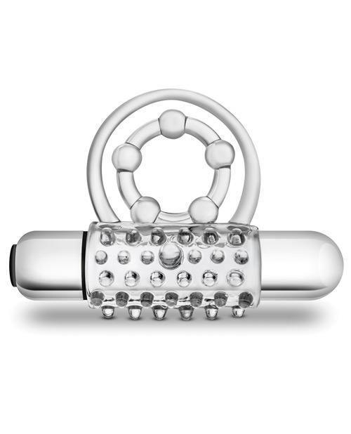 image of product,Blush Stay Hard Super Clitifier Cock Ring - Clear - SEXYEONE