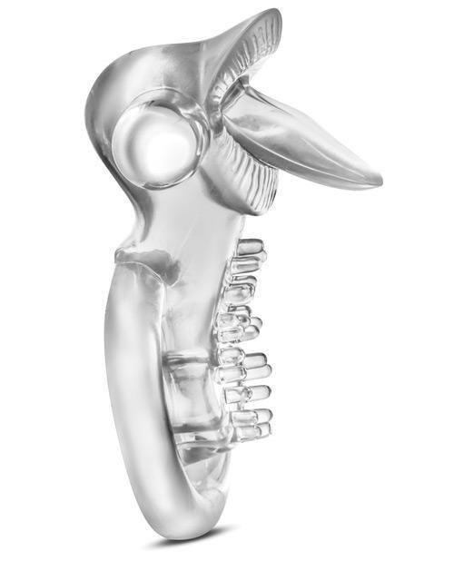 image of product,Blush Stay Hard Vibrating Tongue Ring - 10 Function Clear - SEXYEONE