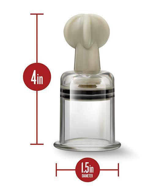 image of product,Blush Temptasia Clit & Nipple Large Twist Suckers - Clear Set Of 2 - SEXYEONE
