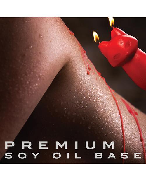 image of product,Blush Temptasia Fox Drip Candle - Red - SEXYEONE