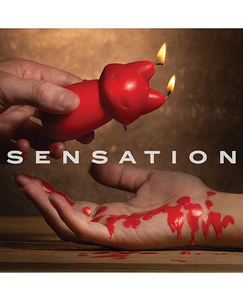 image of product,Blush Temptasia Fox Drip Candle - Red - SEXYEONE