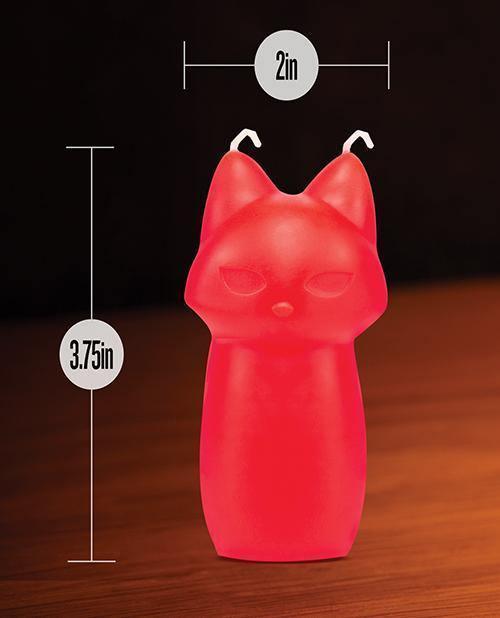 image of product,Blush Temptasia Fox Drip Candle - Red - SEXYEONE