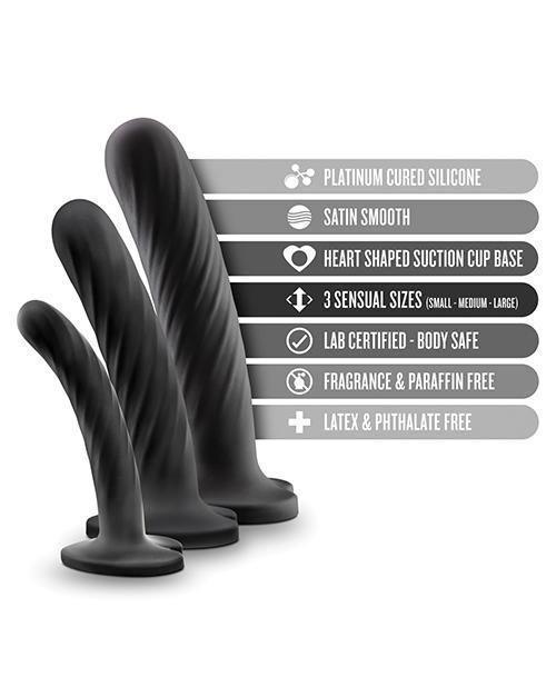 image of product,Blush Temptasia Twist Kit - Black Set Of 3 - SEXYEONE