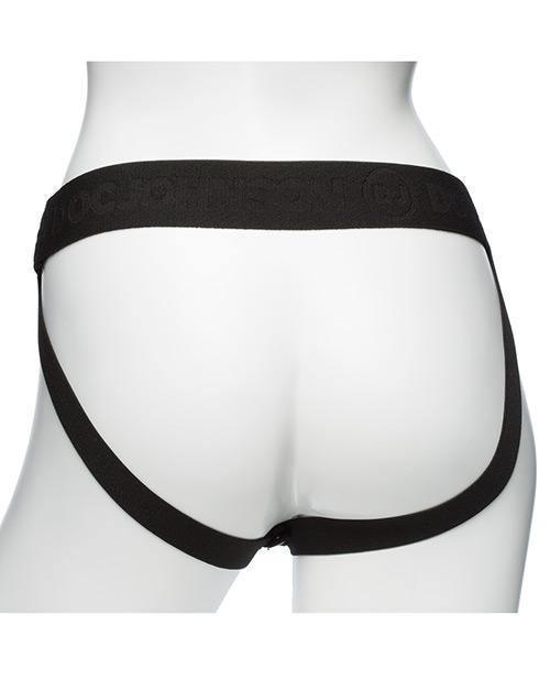 image of product,Body Extensions Be Aroused Vibrating 2 Piece Strap On Set - Black - MPGDigital Sales