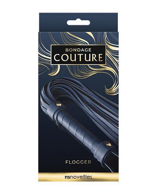 product image, Bondage Couture Vinyl Flogger - Blue - SEXYEONE