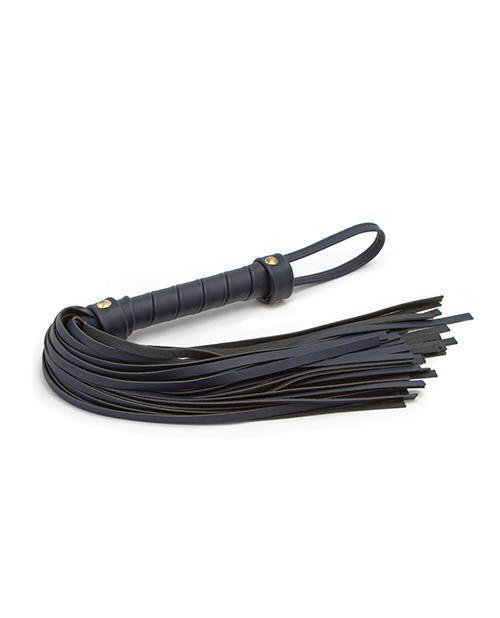 image of product,Bondage Couture Vinyl Flogger - Blue - SEXYEONE