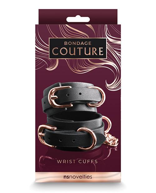 product image, Bondage Couture Wrist Cuffs - Black - MPGDigital Sales