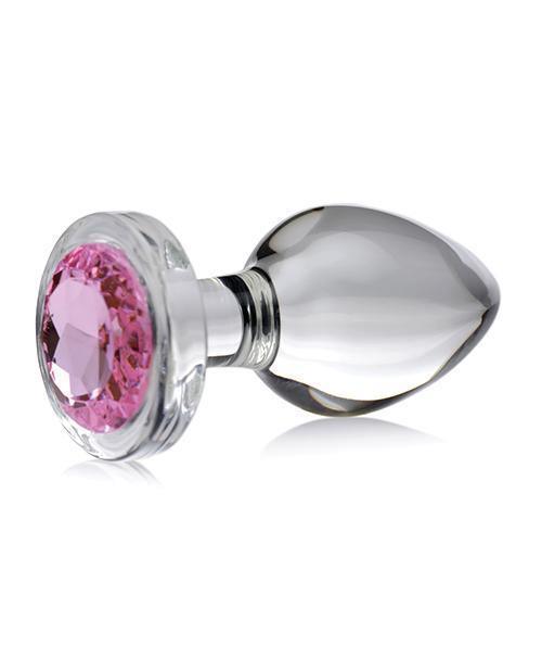 Booty Sparks Pink Gem Glass Anal Plug