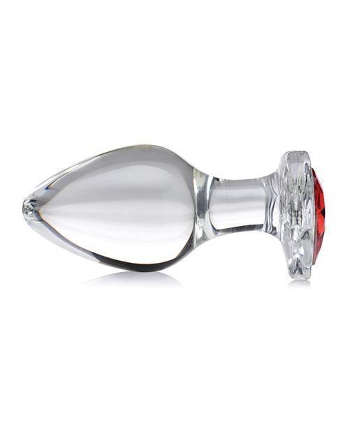 image of product,Booty Sparks Red Heart Gem Glass Anal Plug - SEXYEONE