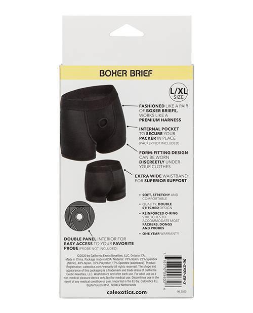 image of product,Boundless Boxer Brief L-xl - Black - SEXYEONE